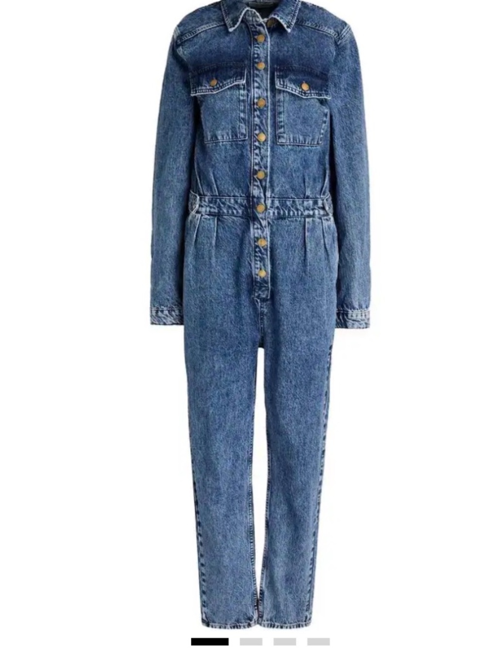 NWOT-Triarchy Pleated Denim Jumpsuit